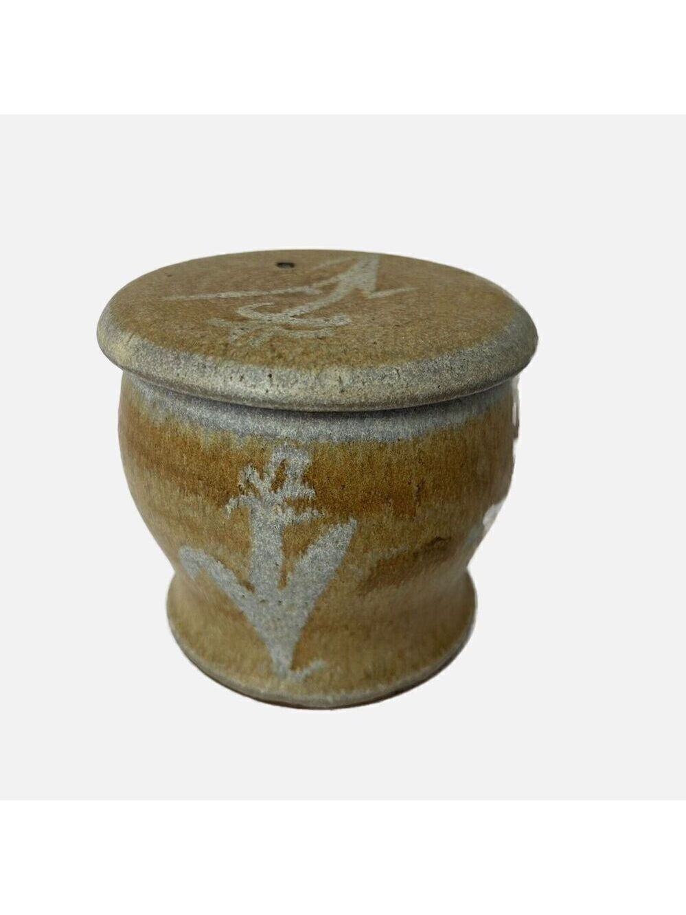 Art Pottery Butter Bell Handmade Signed Ceramic Stoneware Art Pottery 4x5”
